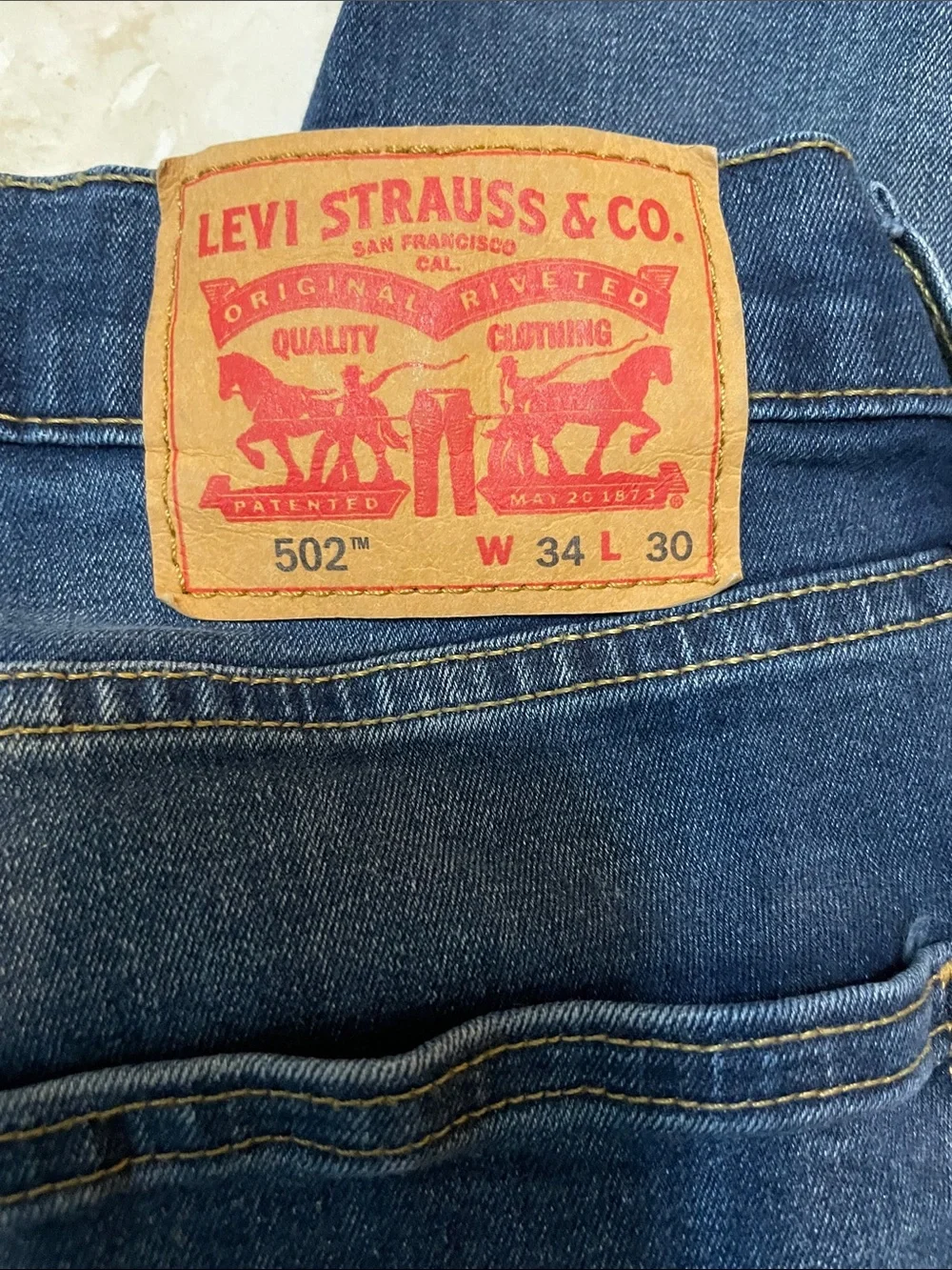 Levi's Men's Straight Jeans in Dark Blue Denim